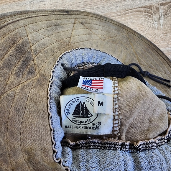 WATERSHIP TRADING COMPANIE Waxed Cotton Big Brimmed Outdoor Hat - Picture 8 of 16